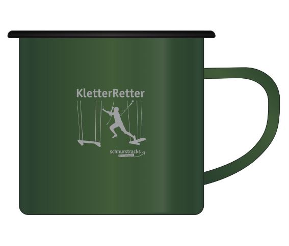 Emaille Tasse KletterRetter